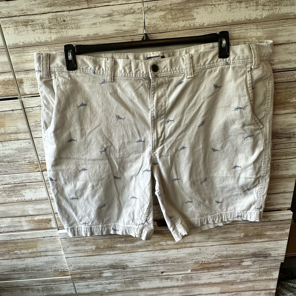 🤍 St John’s Bay Marlin Fish Print Shorts 52 Big Comfort Stretch